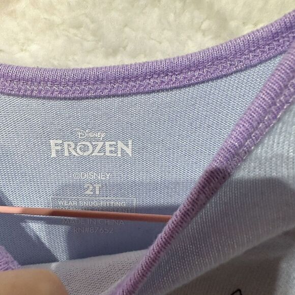 Frozen Elsa True to Myself 2 pc pajama set long sleeve 2T Blue Snowflake - Picture 2 of 3